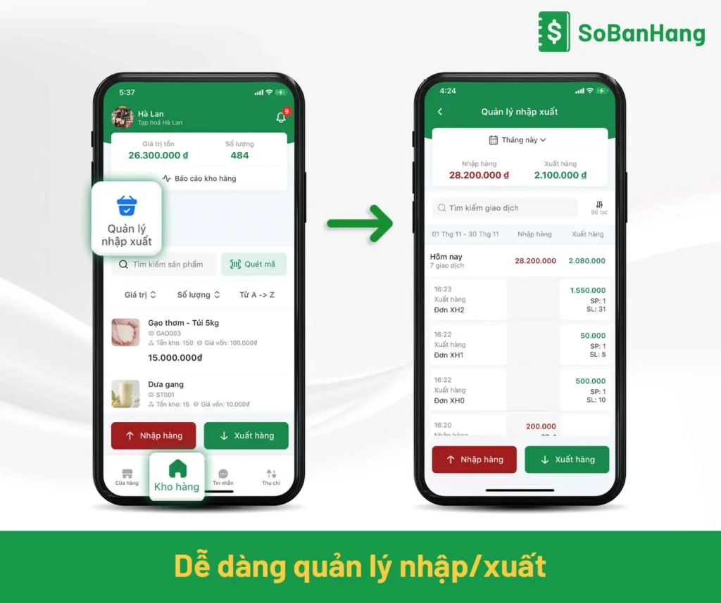 Quản lý nhập xuất hàng