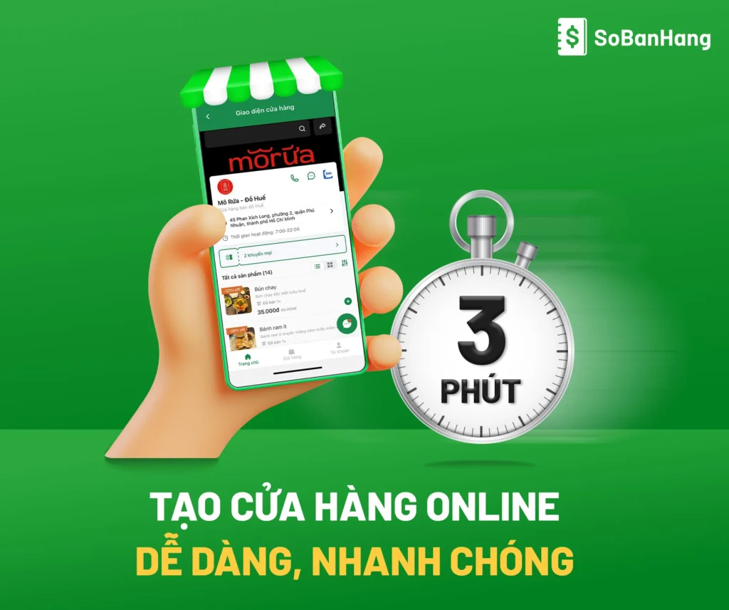 sổ bán hàng tạo cửa hàng online dễ dàng, nhanh chóng