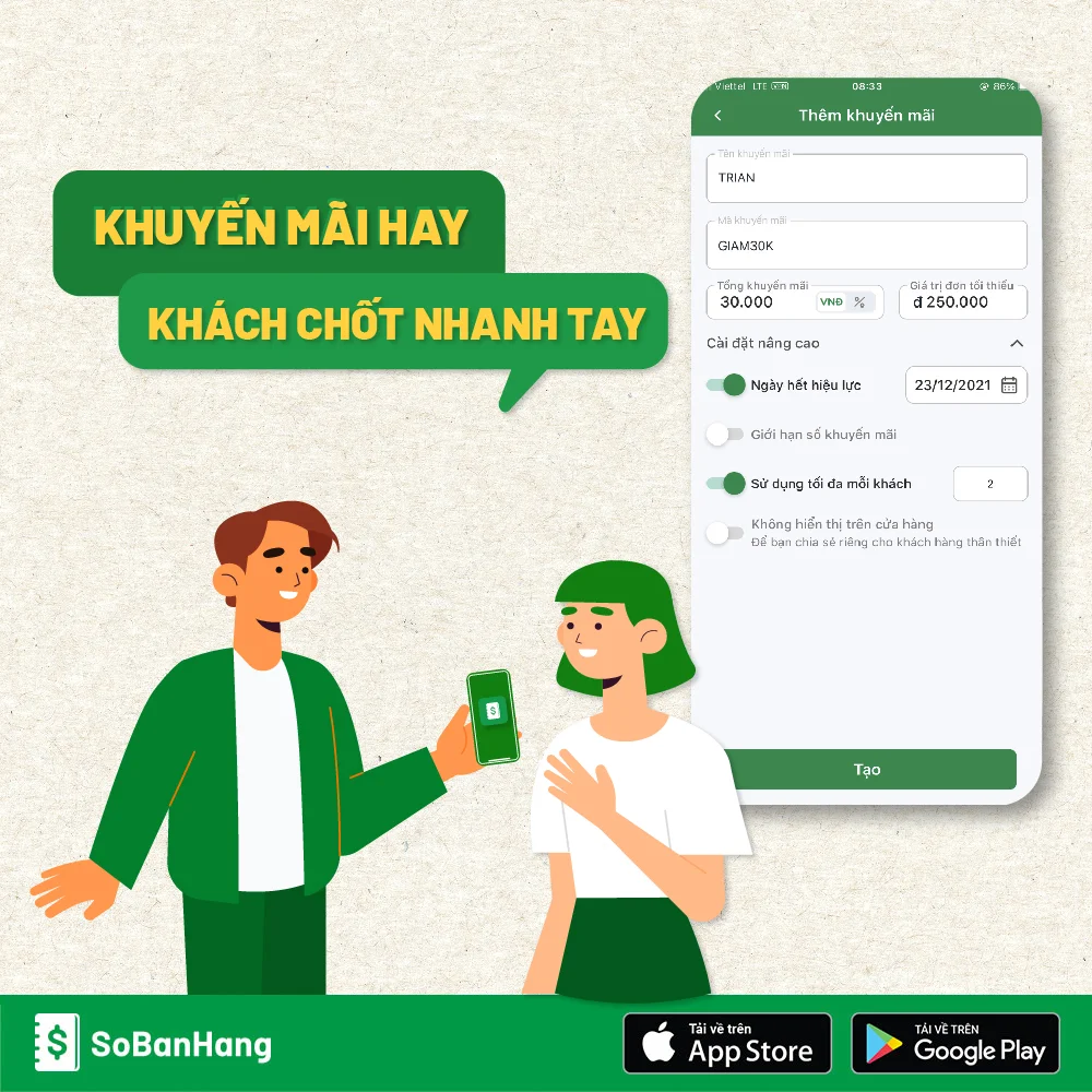 khuyến mãi hay - khách chốt nhanh