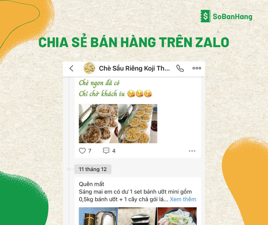 Chia sẻ bán hàng trên zalo