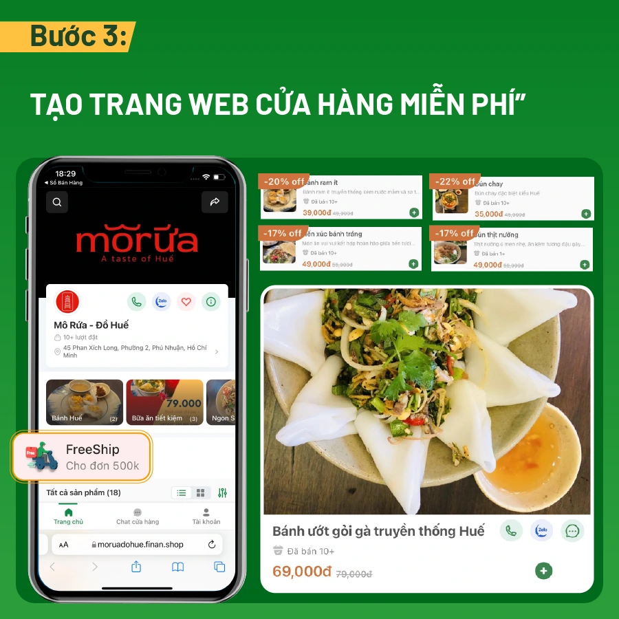 Tạo trang web cửa hàng miễn phí