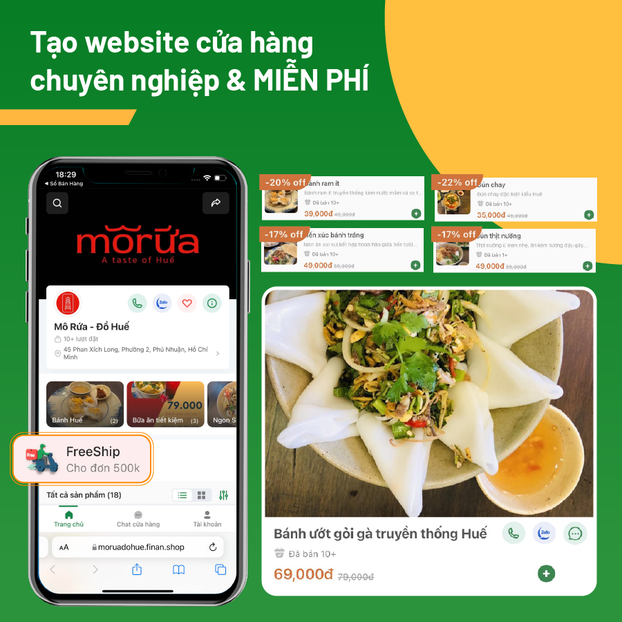 Tạo website cửa hàng chuyên nghiệp và miễn phí