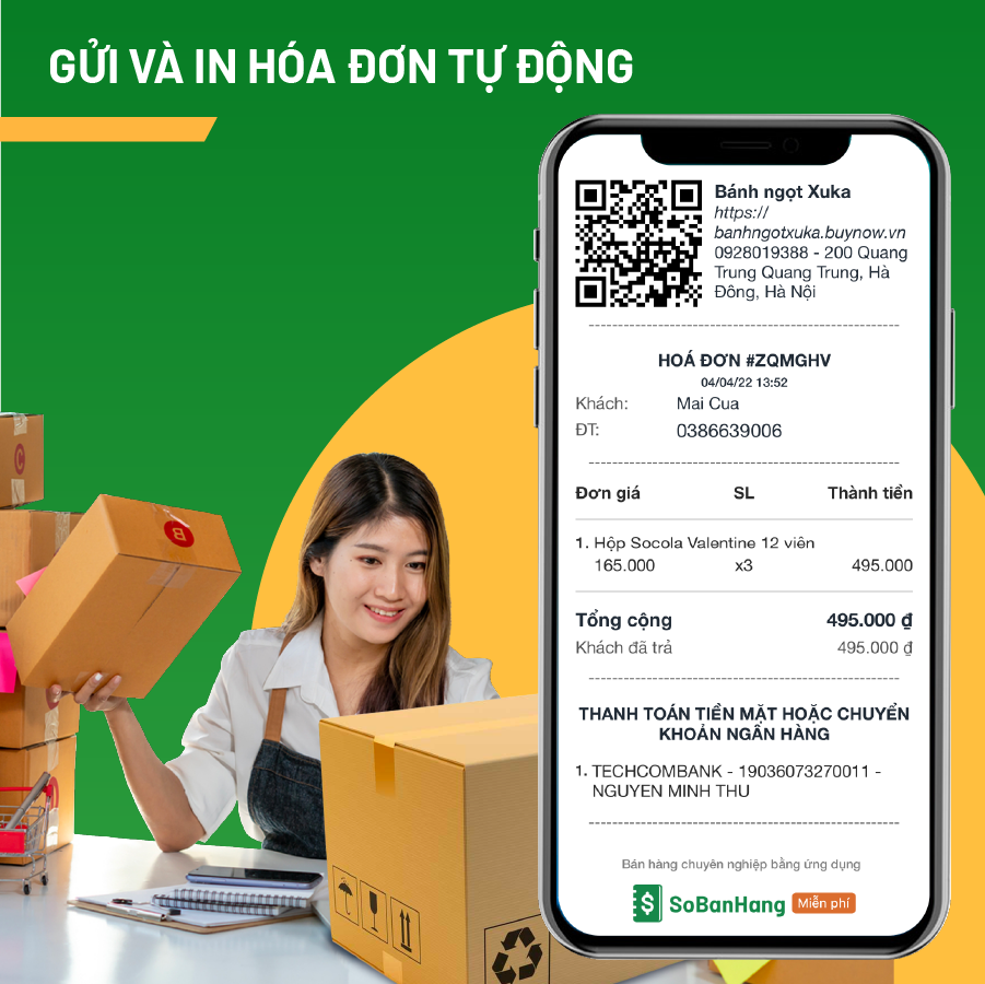 Gửi và in hóa đơn tự động