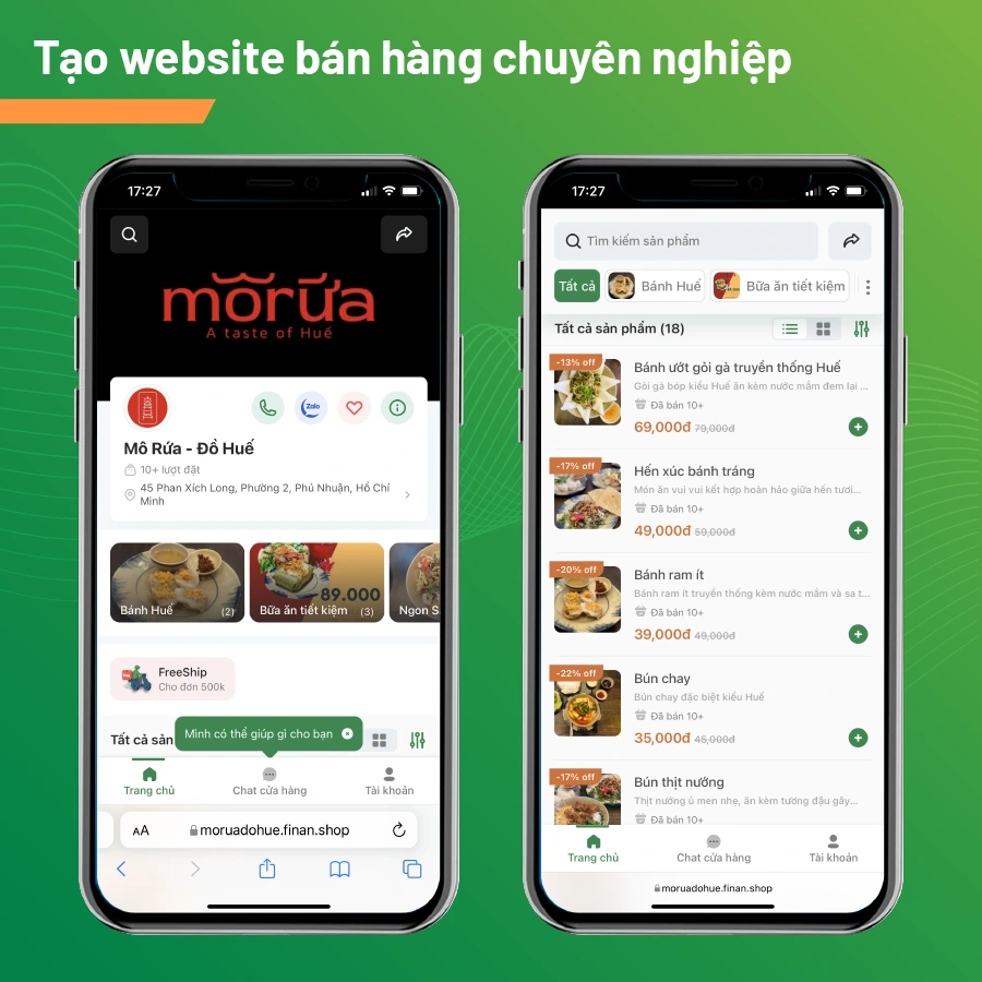 Tạo website bán hàng chuyên nghiệp