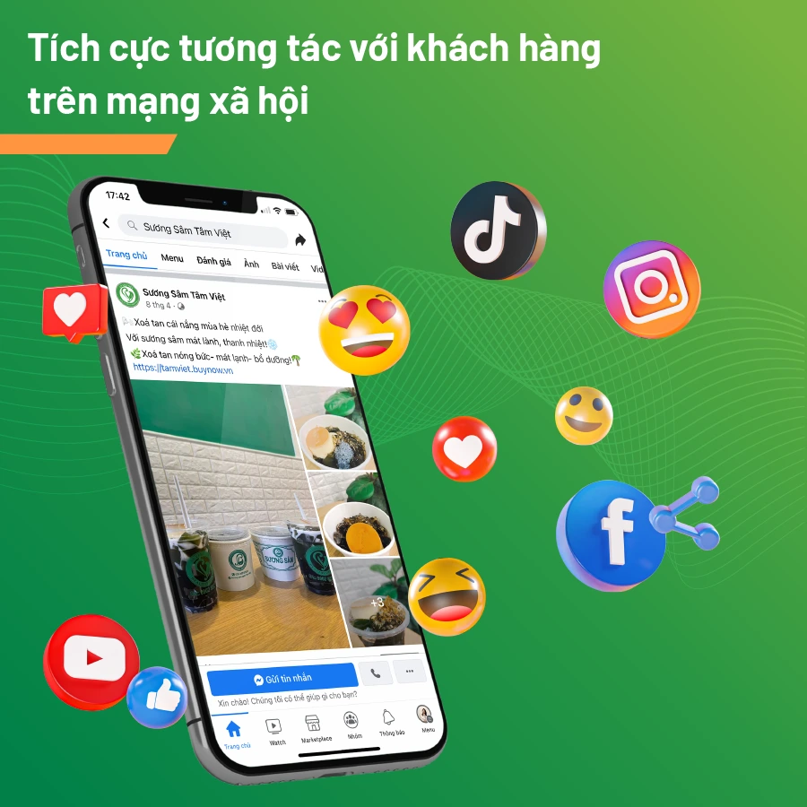 Tương tác với khách hàng trên mạng xã hội