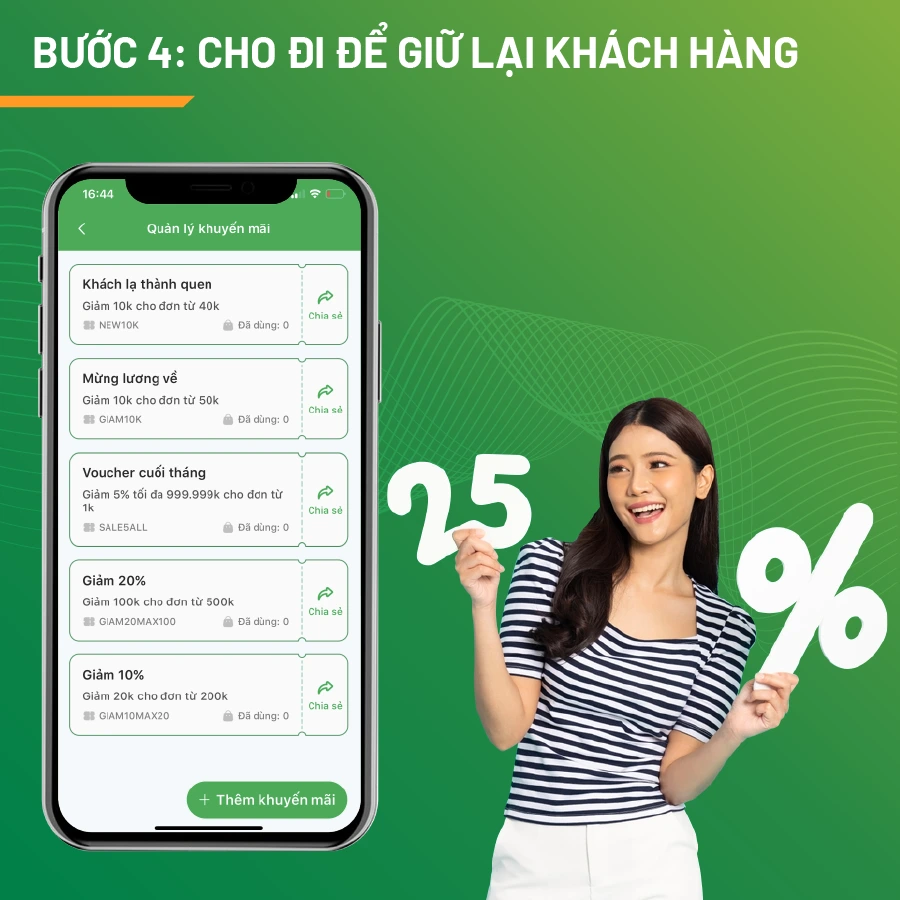 Tạo chương trình khuyến mãi cho khách hàng