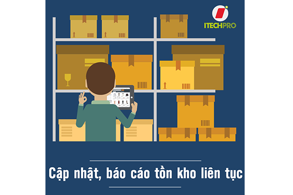 Sử dụng ứng dụng quản lý tồn kho giúp cập nhật hàng hóa liên tục. Sử dụng ứng dụng quản lý tồn kho giúp cập nhật hàng hóa liên tục - Nguồn ITECHPRO.
