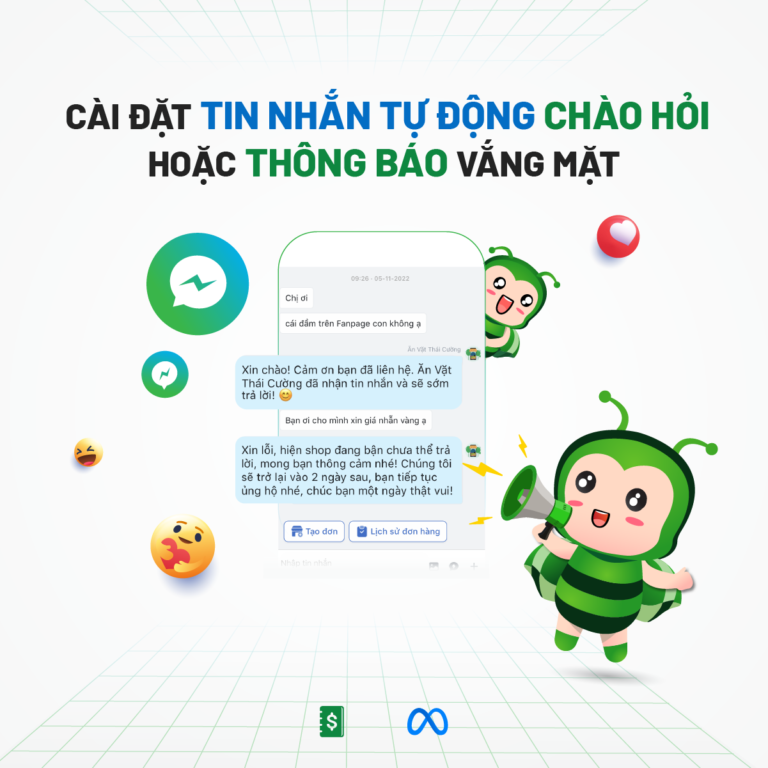 Ứng dụng quản lý facebook giúp cài đặt tin nhắn tự động chào hỏi. Ứng dụng quản lý facebook giúp cài đặt tin nhắn tự động chào hỏi.