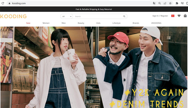 Website bán quần áo xuất khẩu nước ngoài
Nguồn: Internet