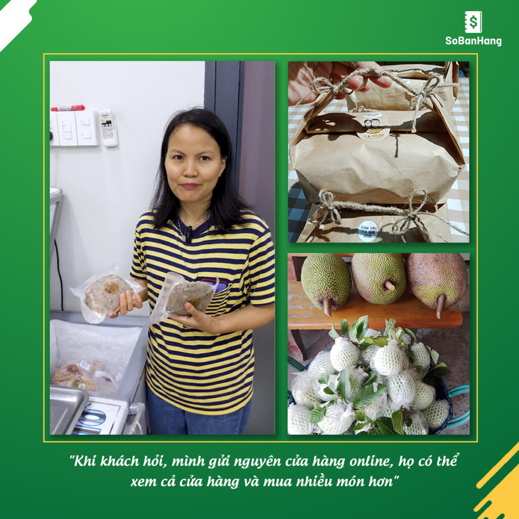 Chị Ánh bán được nhiều món hơn khi có thể gửi cả cửa hàng cho khách lựa chọn . Ảnh: Văn Cường