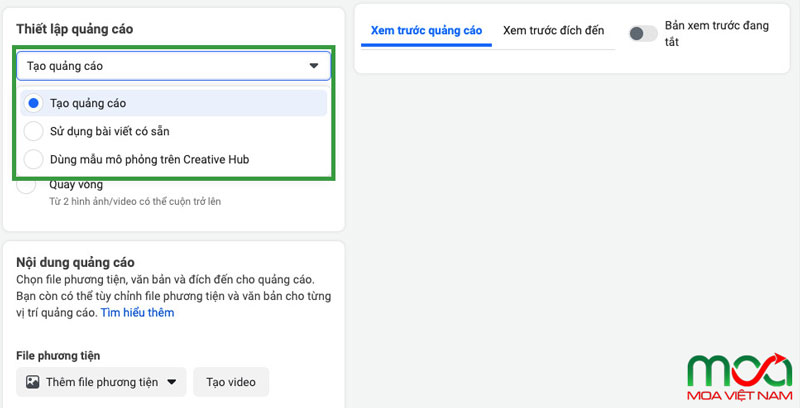Kiểm tra quá trình tạo quảng cáo trên Facebook
Nguồn: Internet