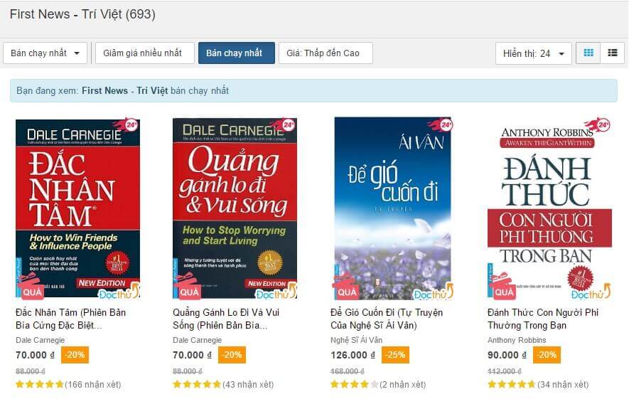 Mua sách online trên website dễ dàng
Nguồn: Internet