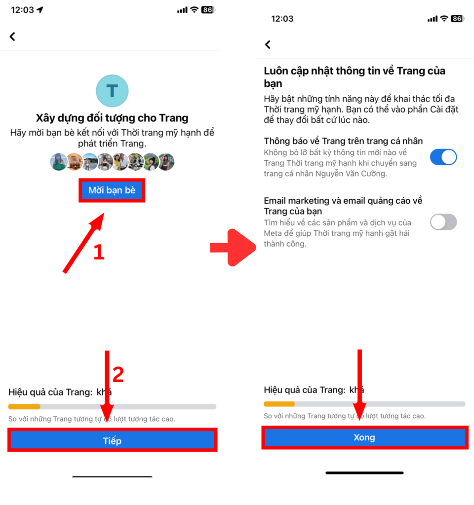 Bước cuối cùng tạo trang Fanpage bán hàng chuyên nghiệp