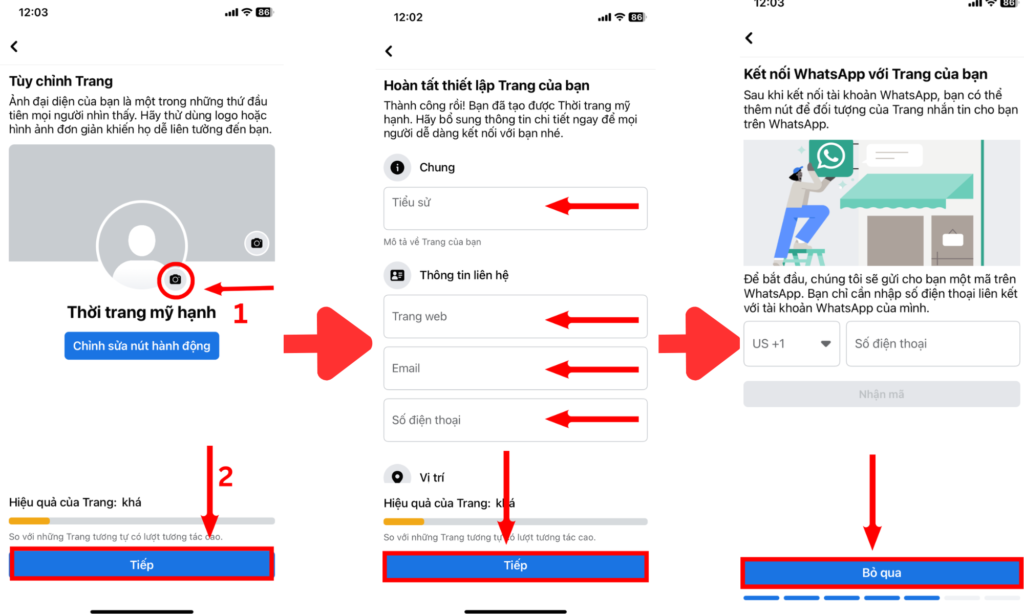 Bước 3 tạo trang Fanpage bán hàng chuyên nghiệp