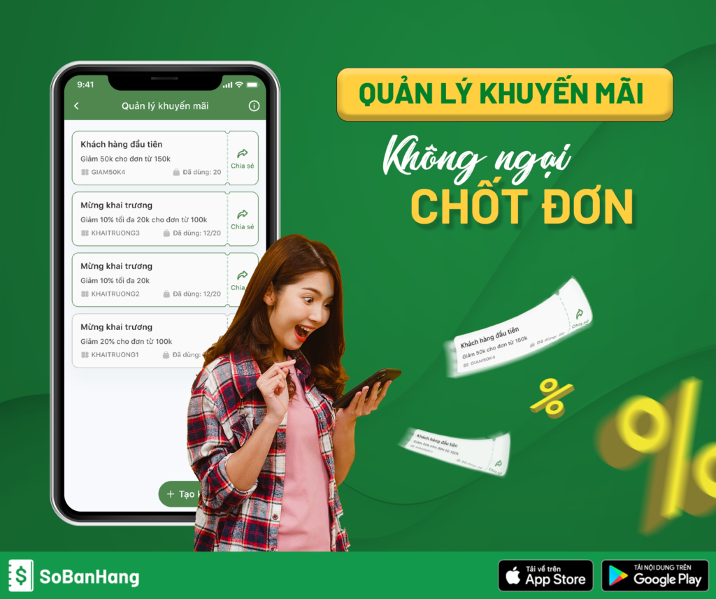 Tạo chương trình giảm giá siêu dễ trên Sổ Bán Hàng
Nguồn: Internet