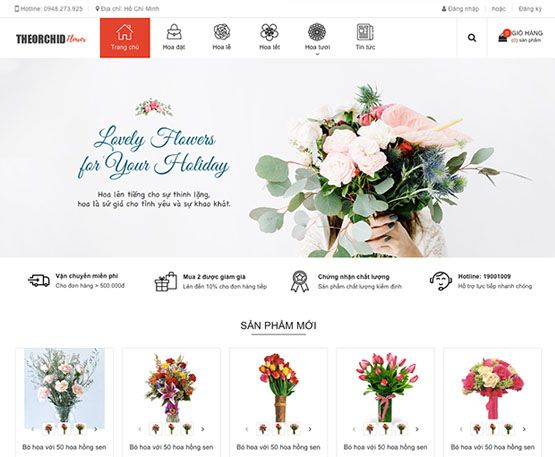 Thiết kế website bán hoa online
Nguồn: Internet