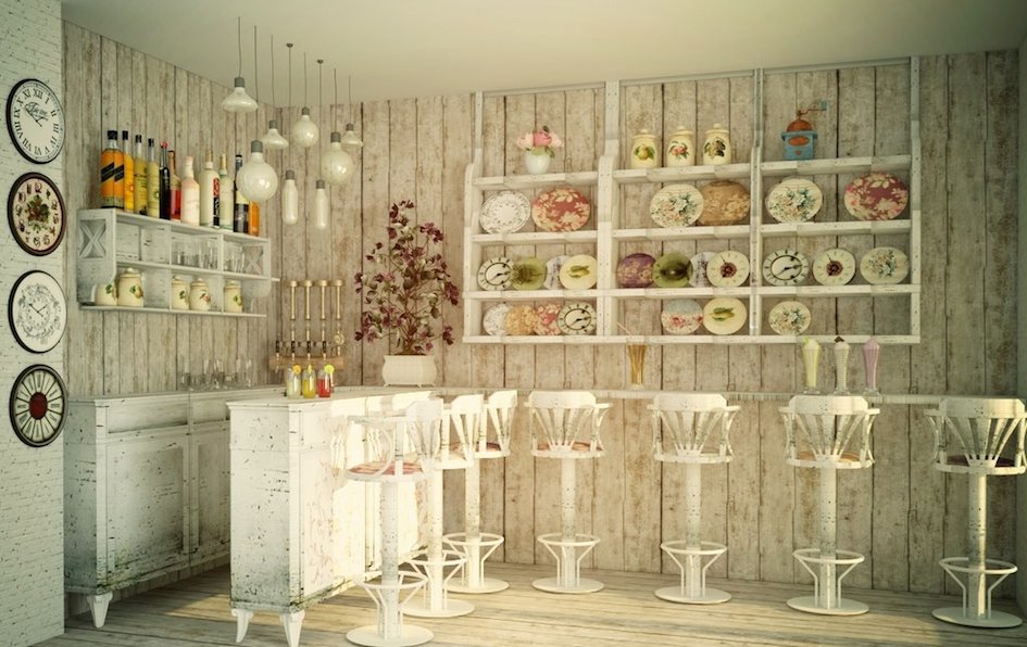 Thiết kế trang trí quán cafe phong cách Shabby Chic
Nguồn: Internet