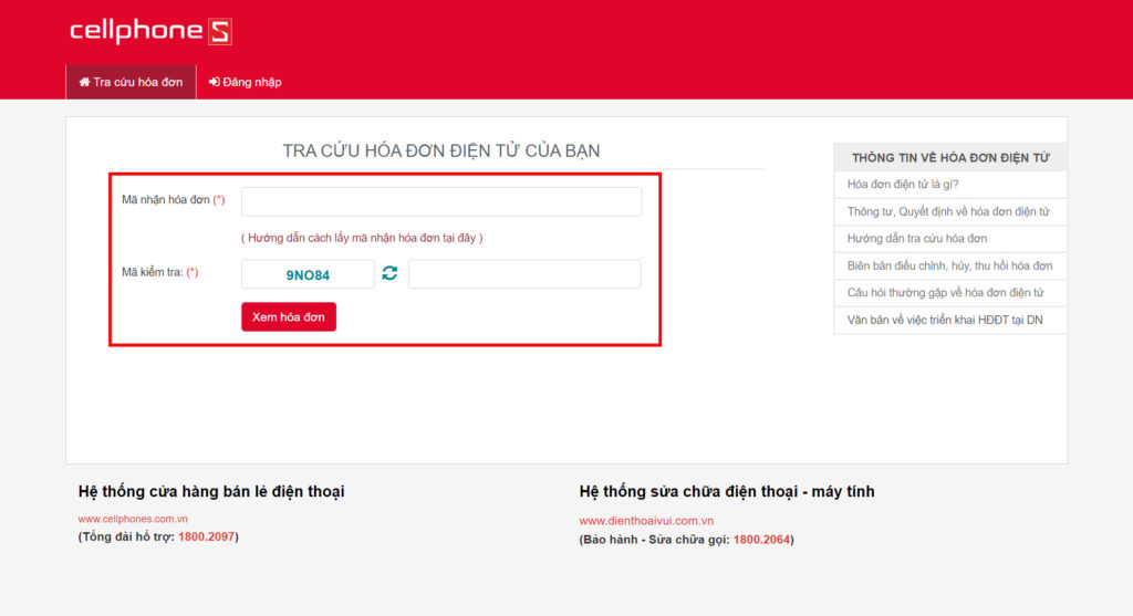 Hình: Tra cứu đơn hàng Cellphones
Nguồn: Internet