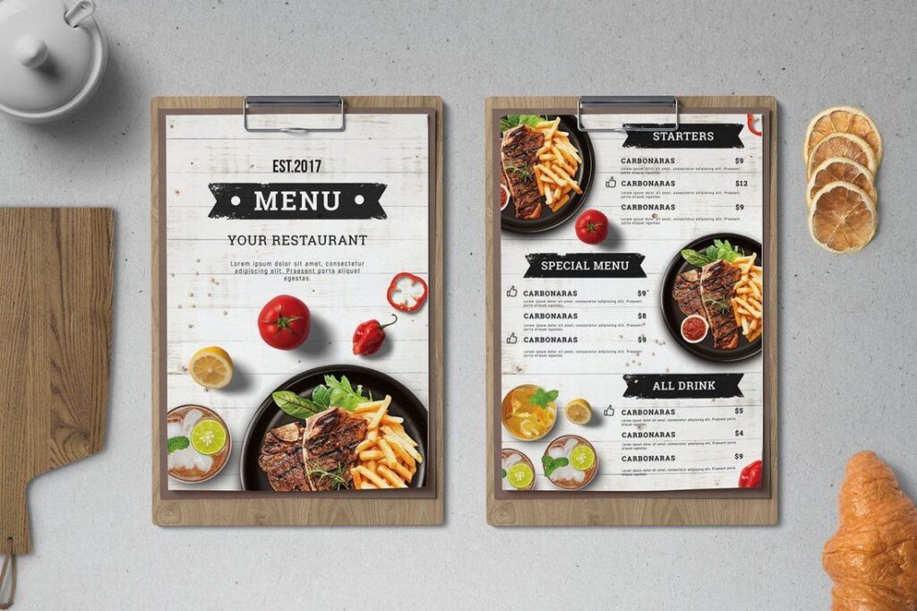 Thiết kế menu bố cục đẹp và bắt mắt
Nguồn: Internet