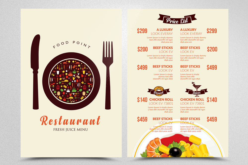 Menu gồm những món ăn độc đáo thu hút khách hàng
Nguồn: Internet
