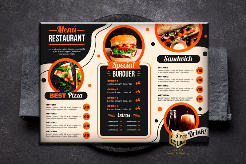 Trang trí menu hấp dẫn
Nguồn: Internet