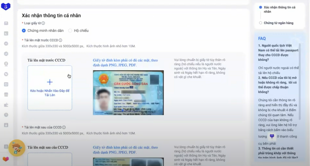Hình: Thiết lập các thông tin cá nhân
Nguồn: Internet