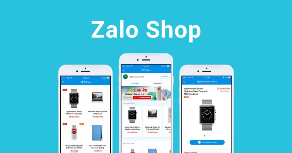 Hình: Bán hàng qua Zalo Shop
Nguồn: Internet