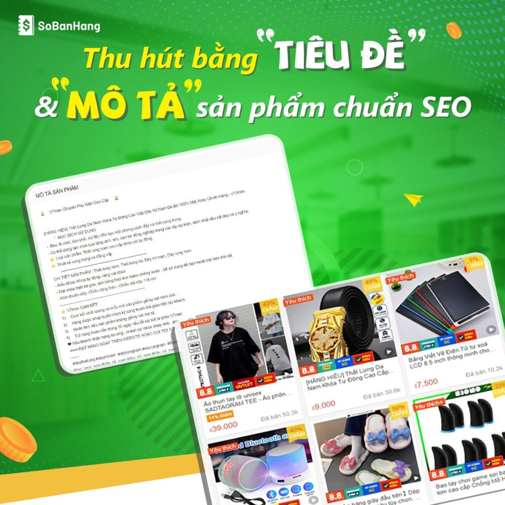 Thu hút khách hàng bằng tiêu đề và mô tả sản phẩm chuẩn SEO