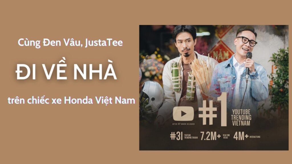 Hình: Honda quảng bá qua mv đi về nhà của Đen Vâu
Nguồn: Internet