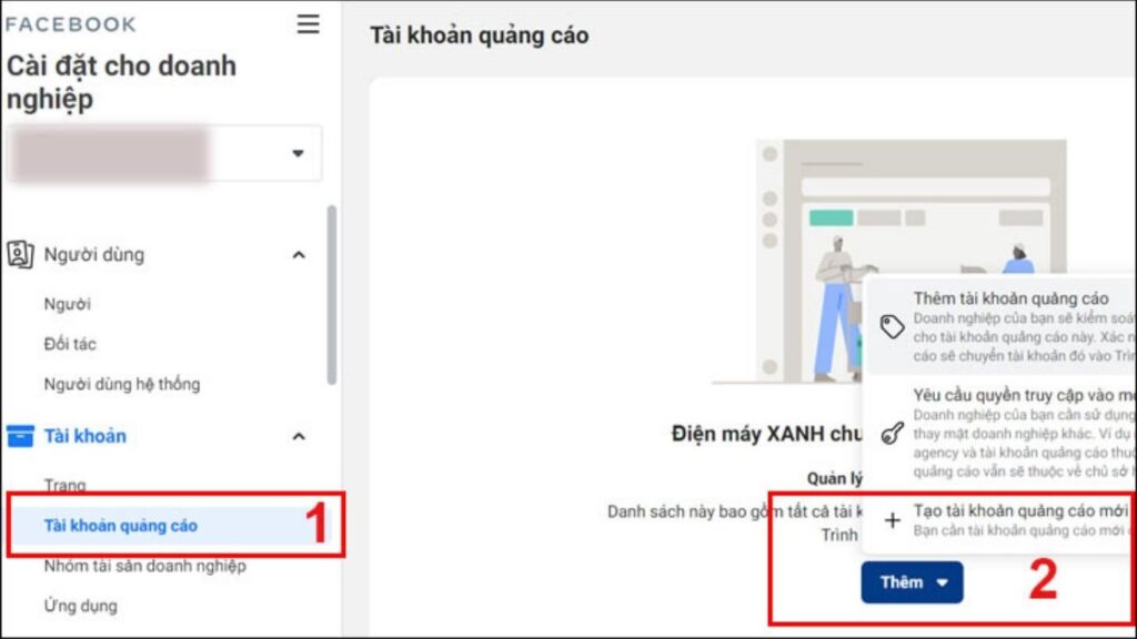 Hình: Cách tạo tài khoản quảng cáo
Nguồn: Internet