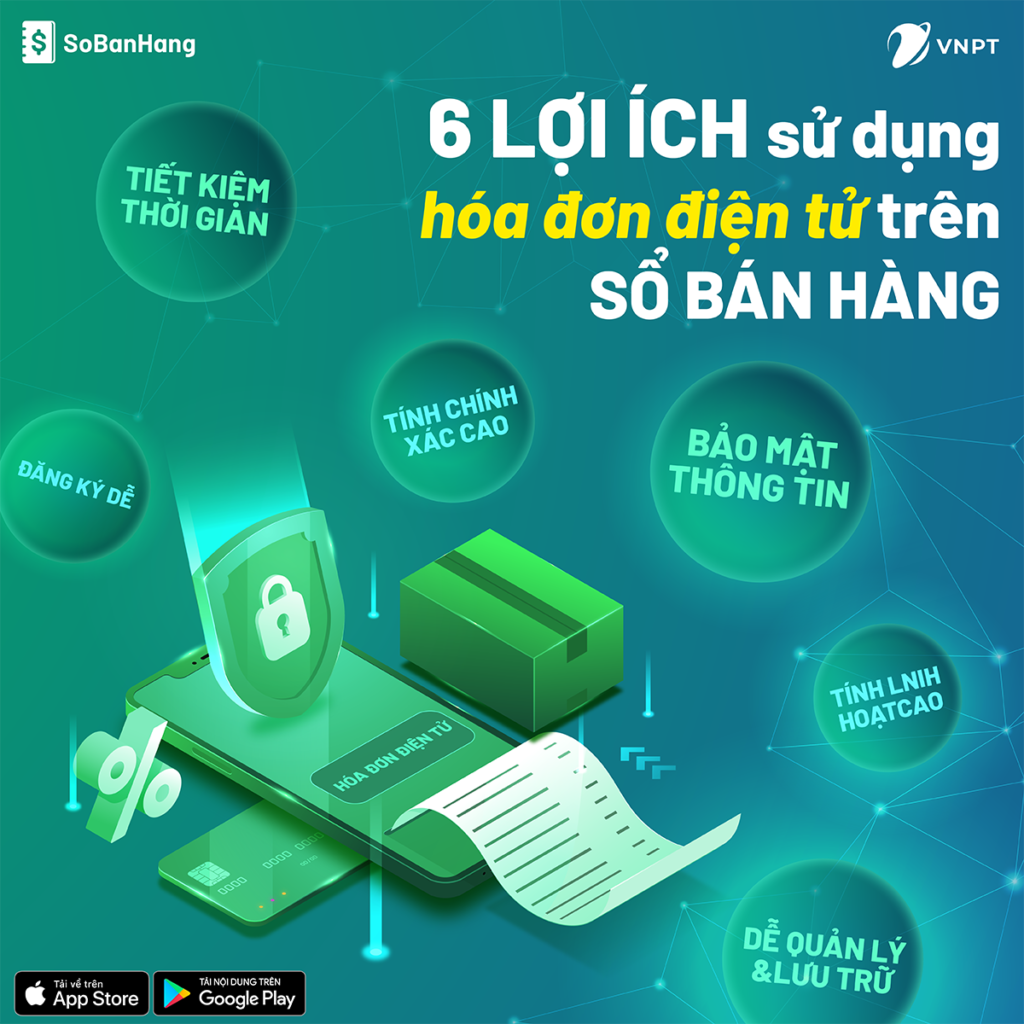 Đóng thuế đơn giản cùng dịch vụ hóa đơn điện tử từ máy tính tiền VNPT trên Sổ Bán Hàng.