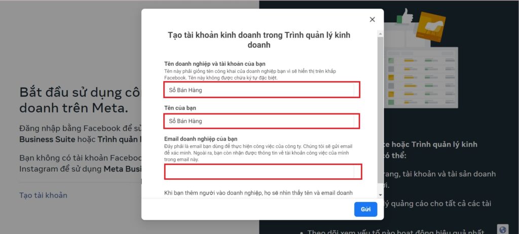 Hình: Hướng dẫn tạo Facebook Business
Nguồn: Internet