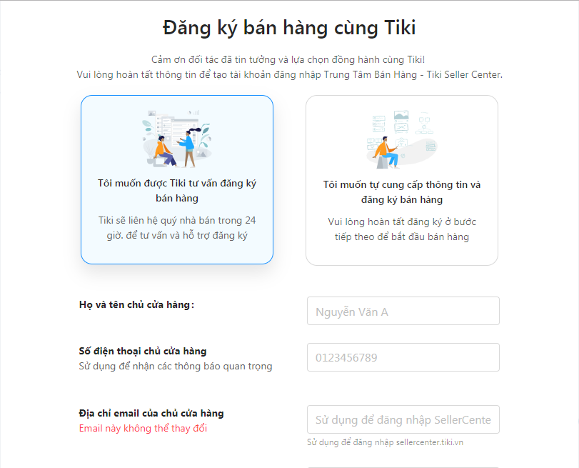 Hình: Hoàn tất hồ sơ gian hàng
Nguồn: Internet