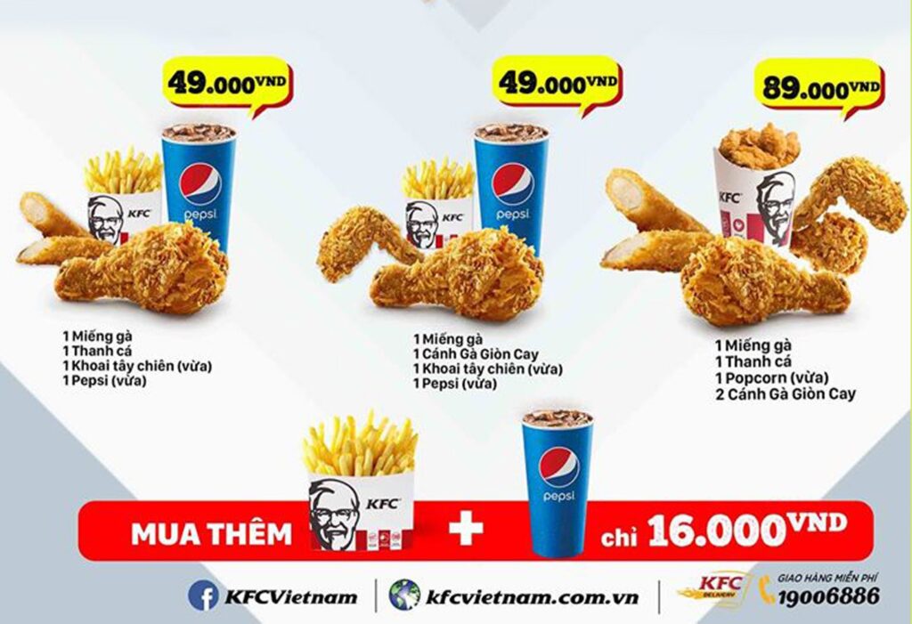 Hình: Bán hàng theo combo
Nguồn: Internet