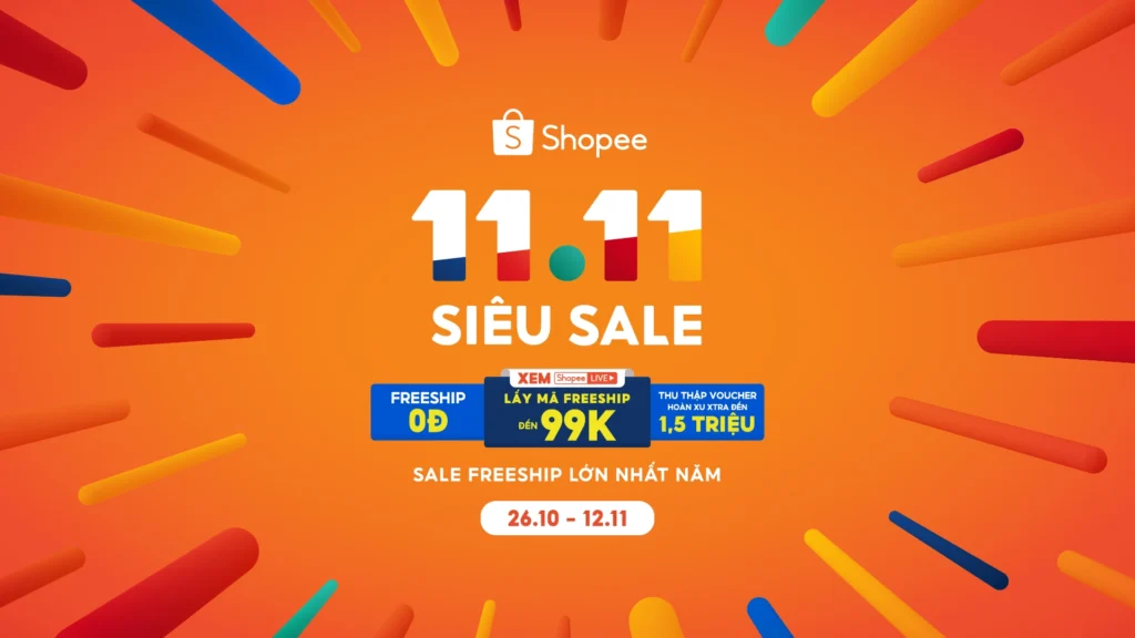 Hình: Chiến lược siêu sale 11.11 của Shopee
Nguồn: Internet