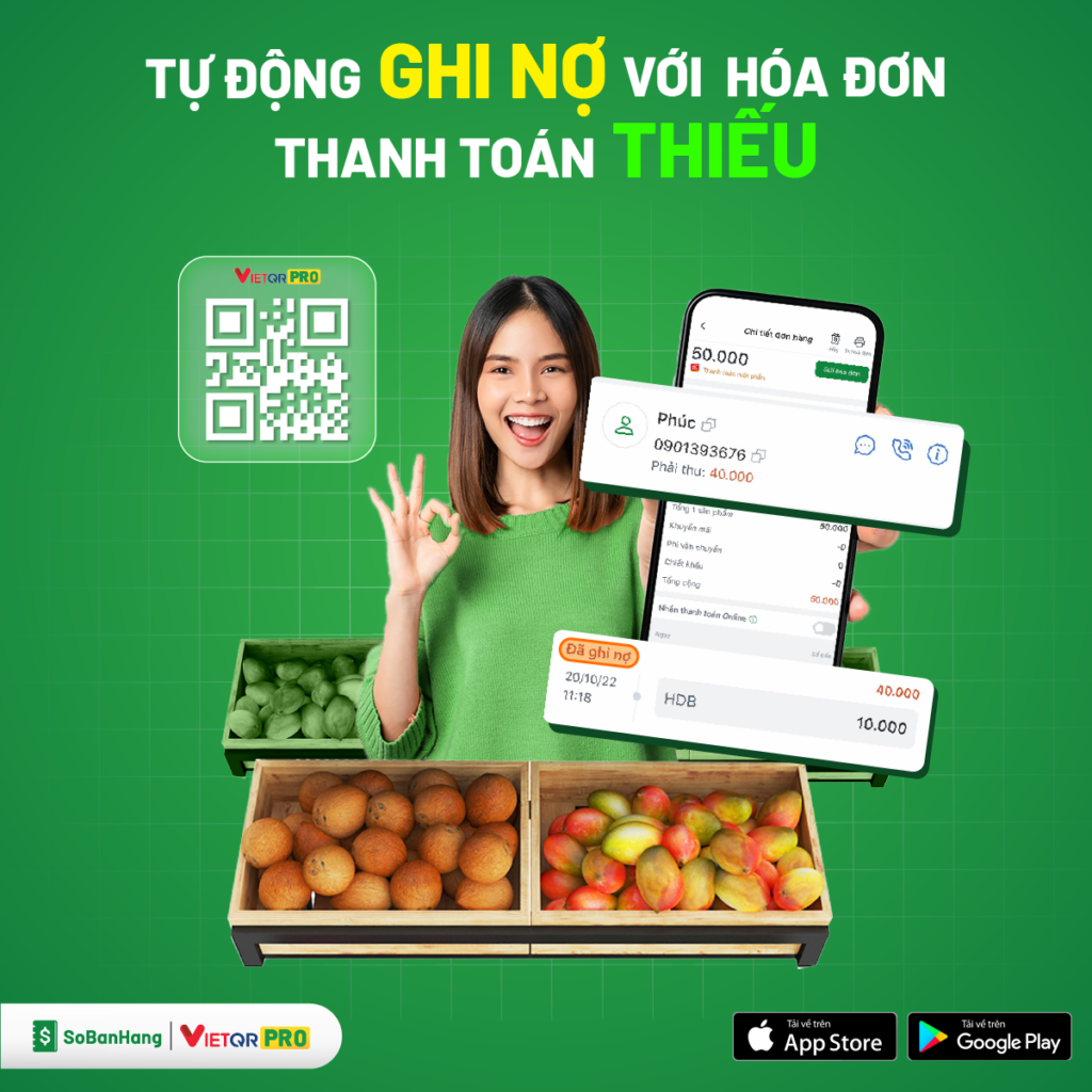 Tự động ghi nợ với những hóa đơn thanh toán thiếu.