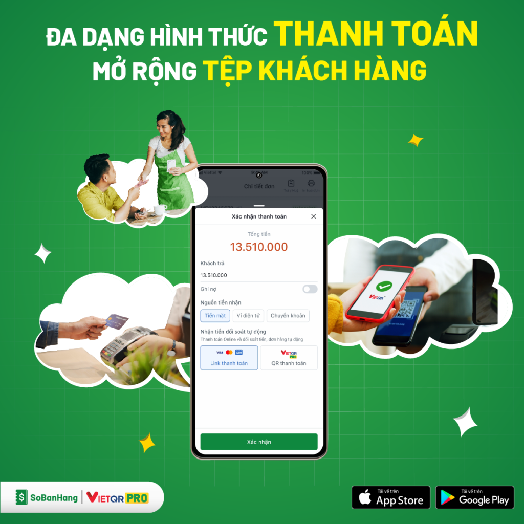 Đa dạng hình thức thanh toán, mở rộng tệp khách hàng tiềm năng.
