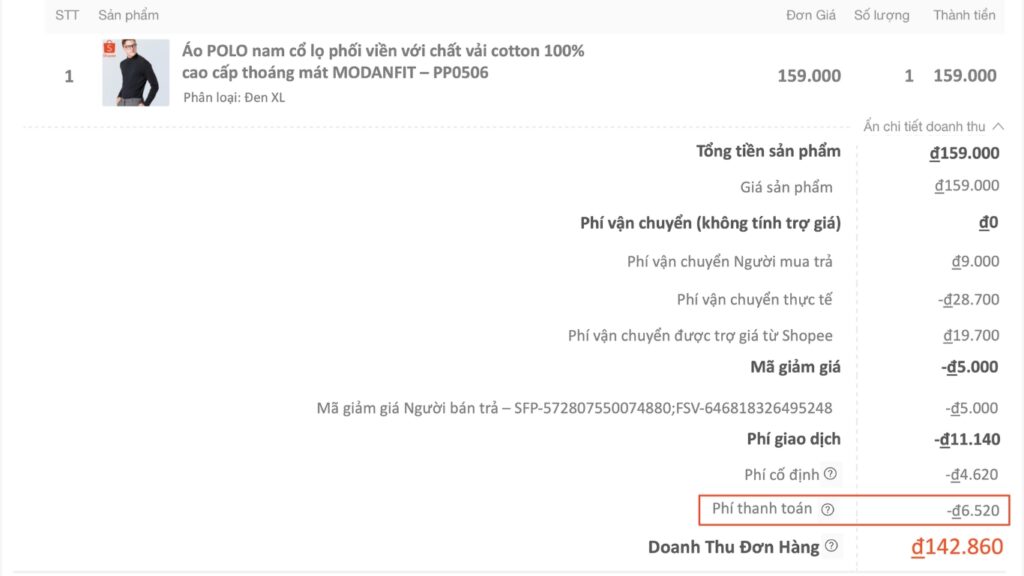 Hình: Cách kiểm tra phí thanh toán
Nguồn: Internet