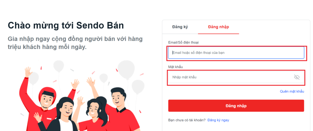 Hình: Đăng ký bằng tài khoản mua hàng
Nguồn: Internet