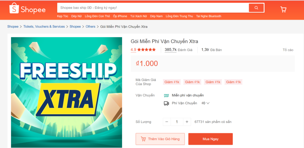 Hình: Phí dịch vụ trên sàn thương mại điện tử Shopee
Nguồn: Internet