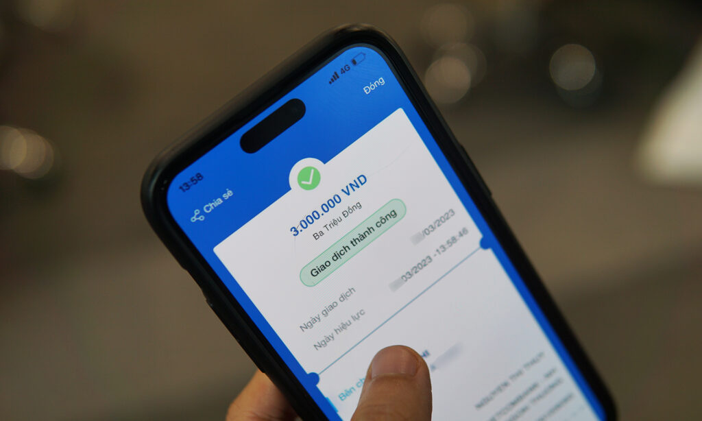 Thanh toán điện tử qua chuyển khoản ngân hàng (Mobile banking)