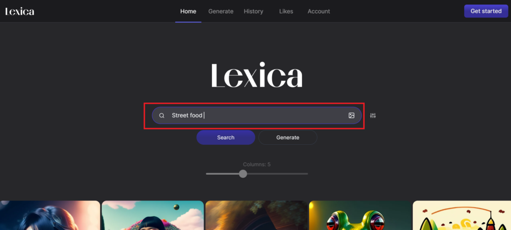 Hình: Trang web AI Lexica Art
Nguồn: Internet