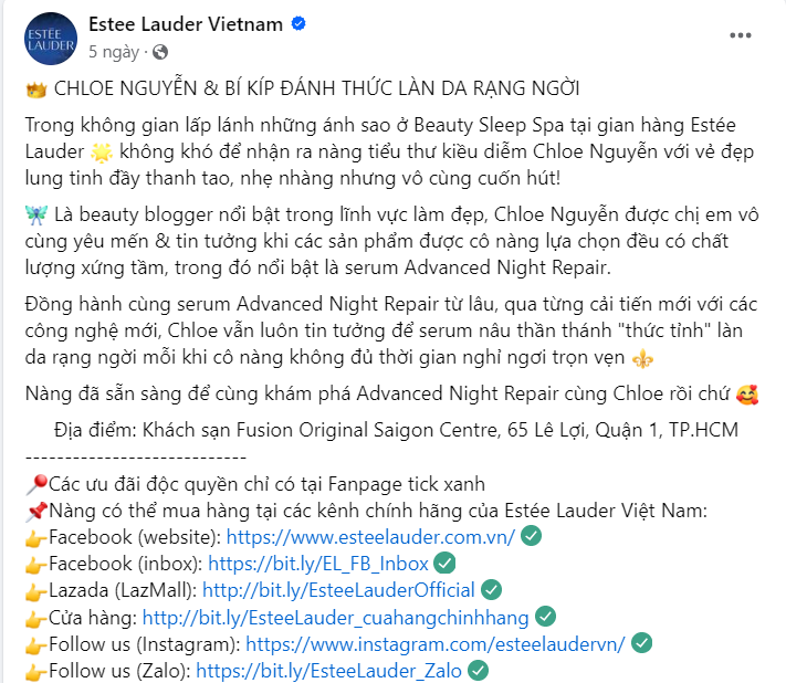 Stt quảng cáo kể về câu chuyện làm đẹp