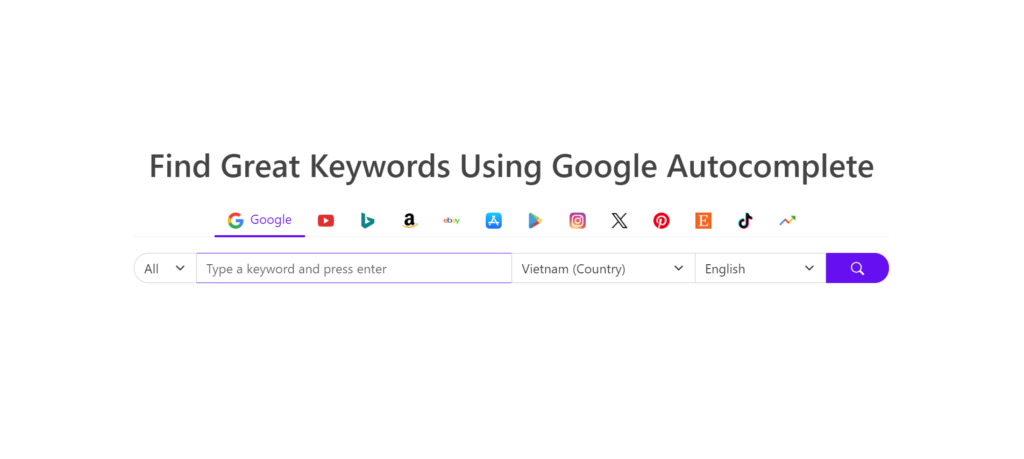 Hình: Keyword Tools
Nguồn: Internet