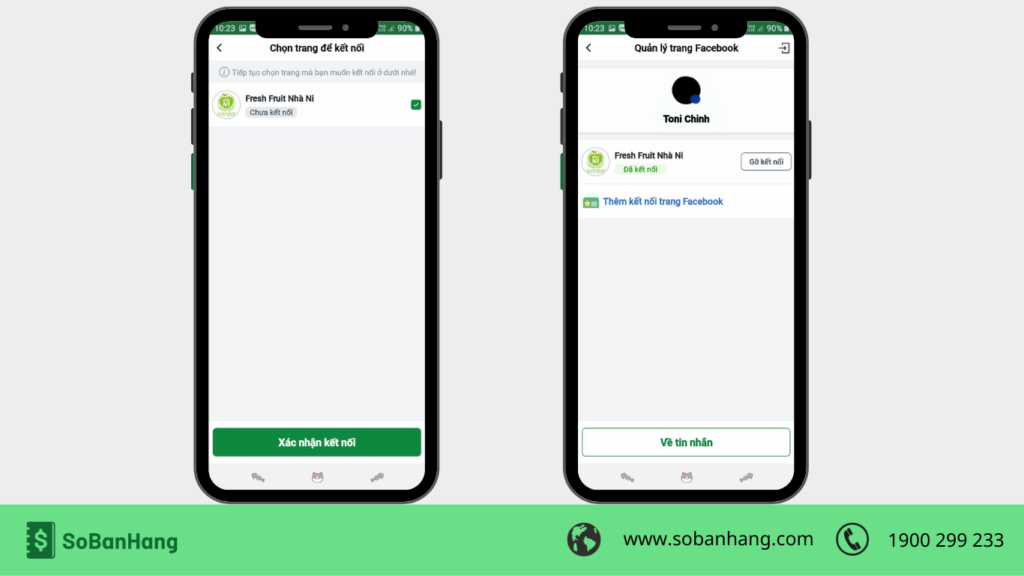 Kết nối trang page vào ứng dụng SBH để tăng lượt tiếp cận