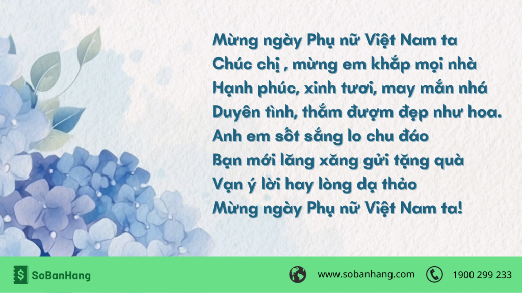 Hình: Thơ chúc mừng 20/10 hay và ấn tượng