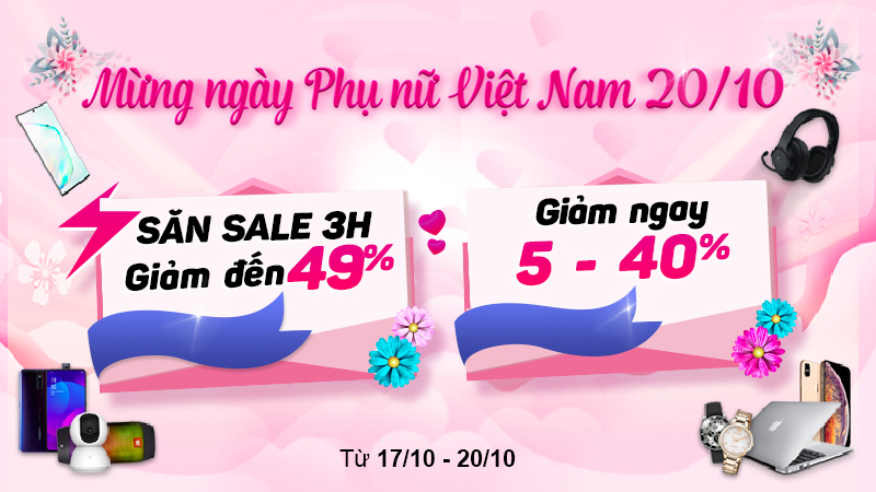 Chương trình khuyến mãi 20/10 giảm giá theo khung giờ