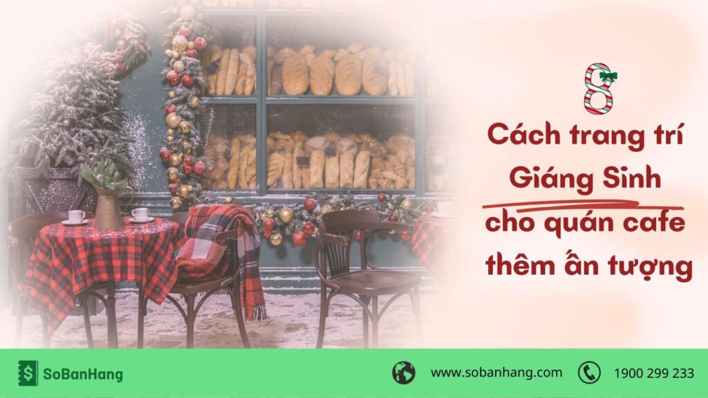 cách trang trí Giáng Sinh quán cafe