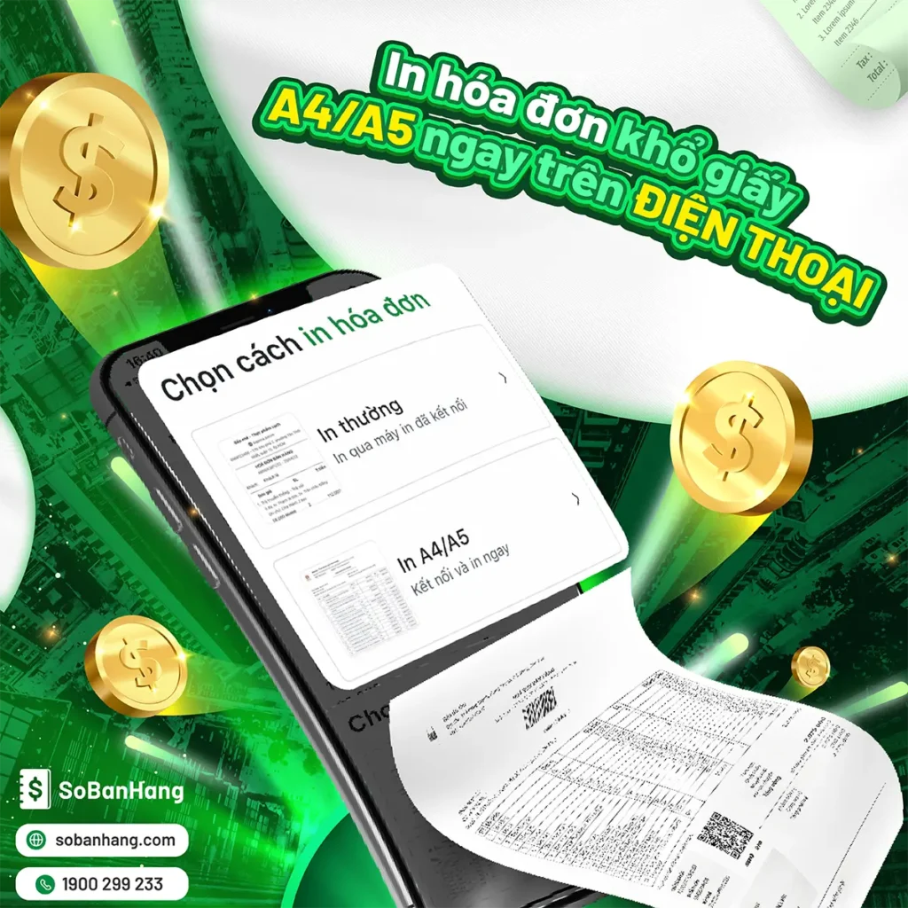 in hoá đơn trên phần mềm