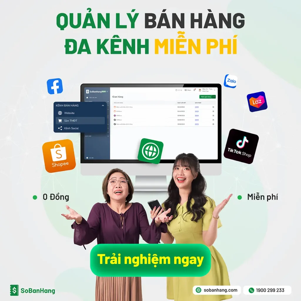 quản lý bán hàng đa kênh miễn phí